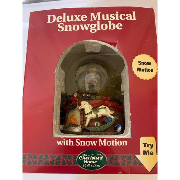 The Cherished Home‎ collection Santa List Deluxe Musical Snowglobe w/Snow Motion - Picture 4 of 8